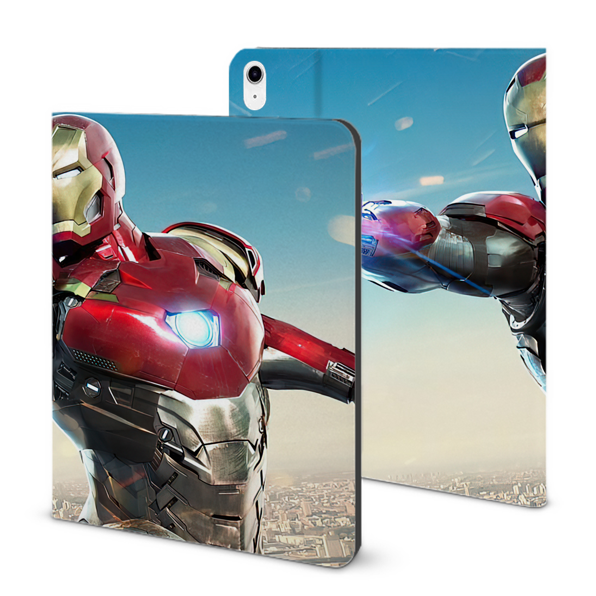（画像用） アベンジャーズ The Avengers IPad ケース ブック型 PUレザー TPU 耐衝撃 軽量 薄型 ペン収納なし 全面保護 IPad 各モデル対応